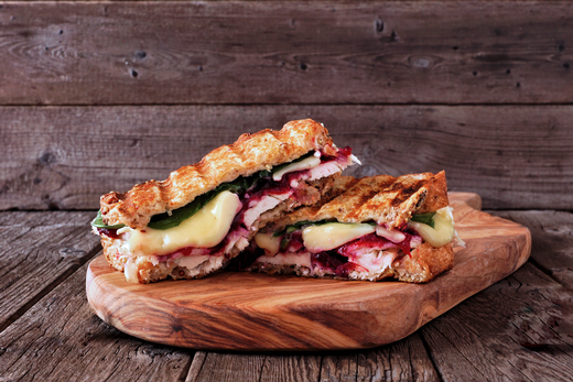 Chicken, Brie, and Fig Jam Panini