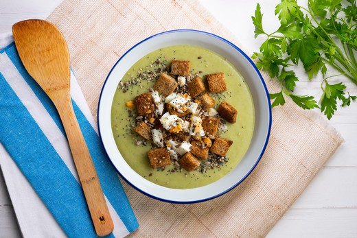 Creamy Artichoke Soup with Lemon and Sage