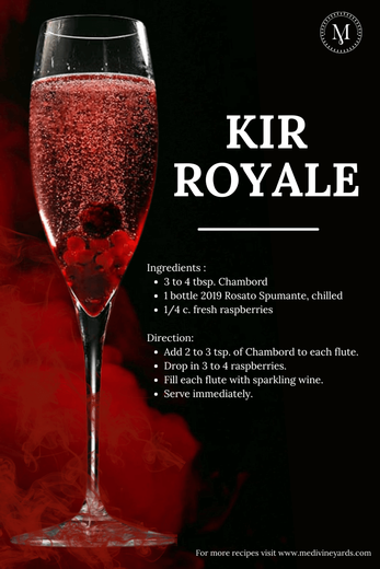 Kir Royale French Wine Cocktail | Wine Cocktails| Holiday Drinks